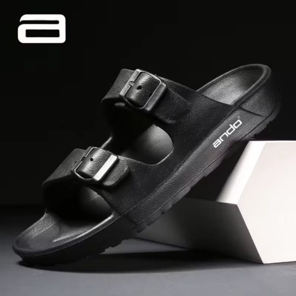 sandal slop ando pria-wanita sandal slide ando full karet original sandal slip-on terbaru