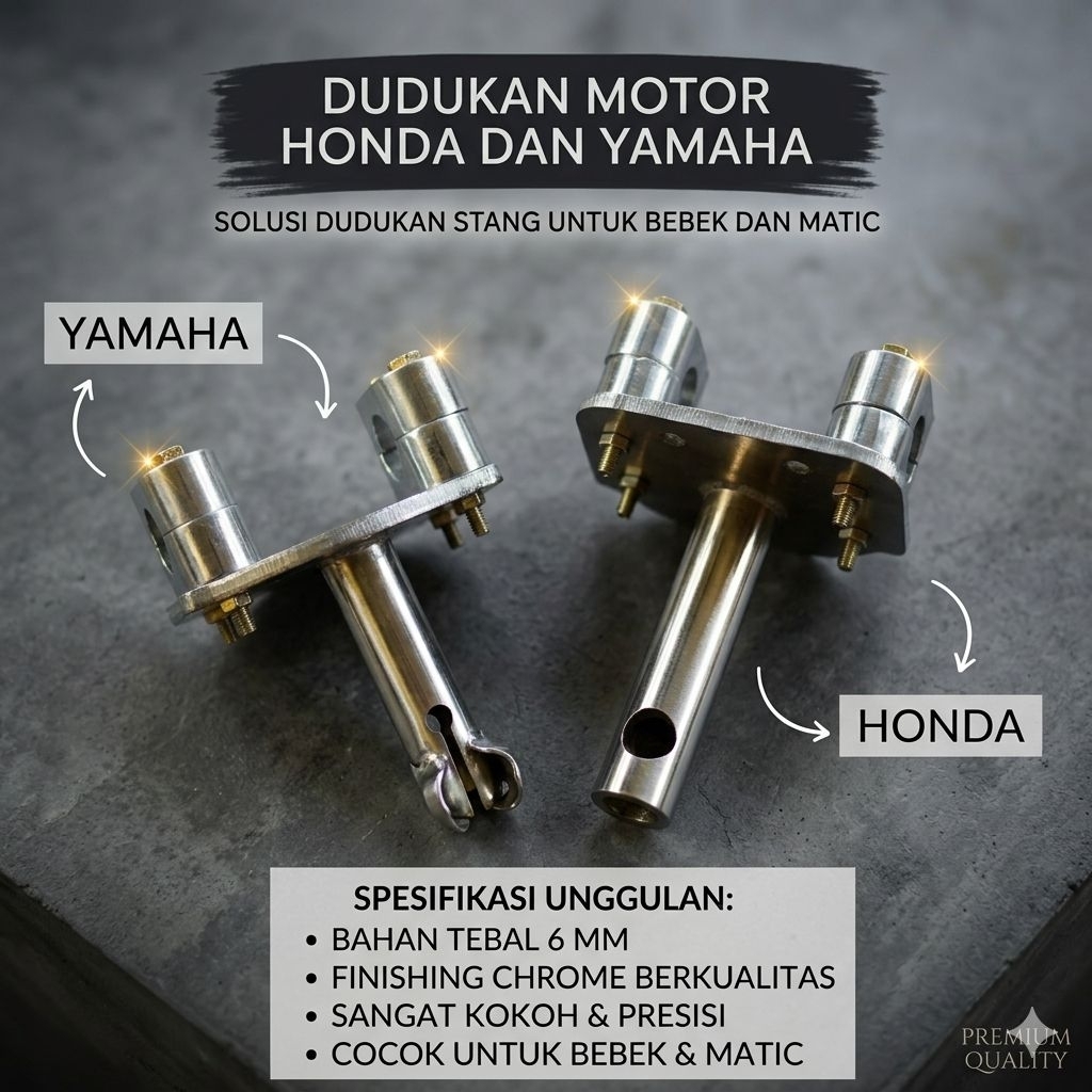 Dudukan Adaptor Peninggi Stang Motor Trondol Bebek Metik Original Universal