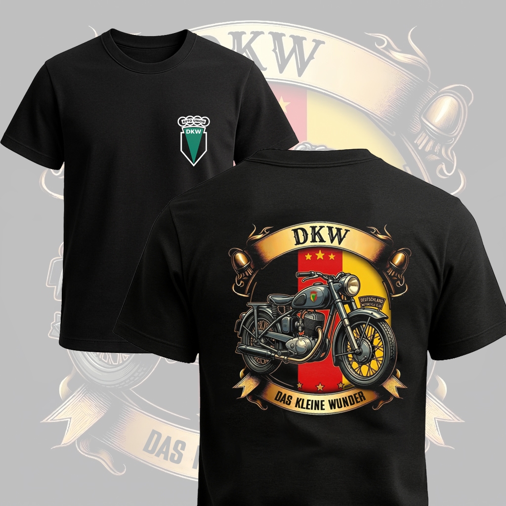 kaos DKW motorcycle / kaos baju motor biker/ t-shirt brotherhood/ kaos pria