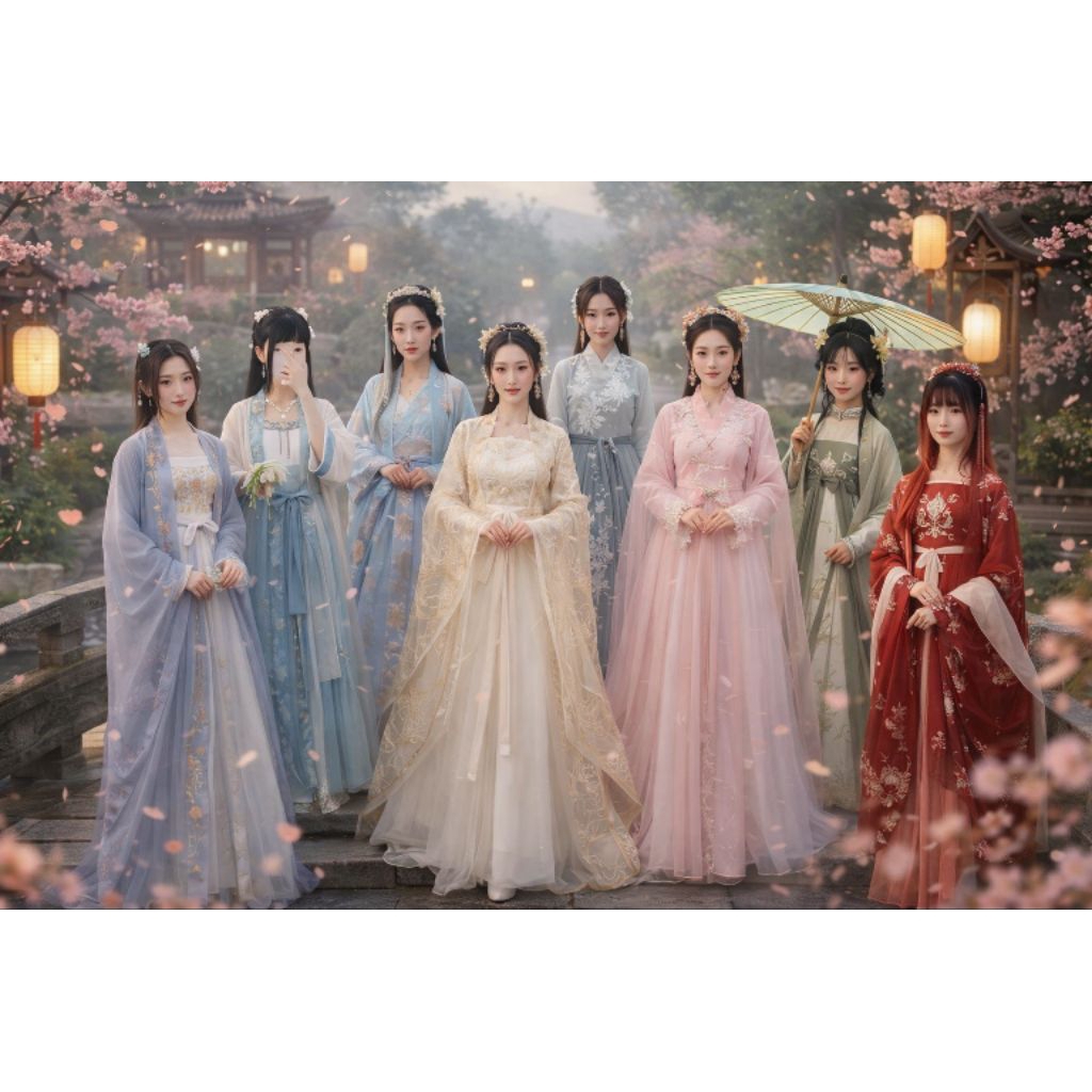 Hanfu Ready Stock Siap Kirim Setelan Hanfu Dress Gamis Modifikasi Hanfu Pria Wanita