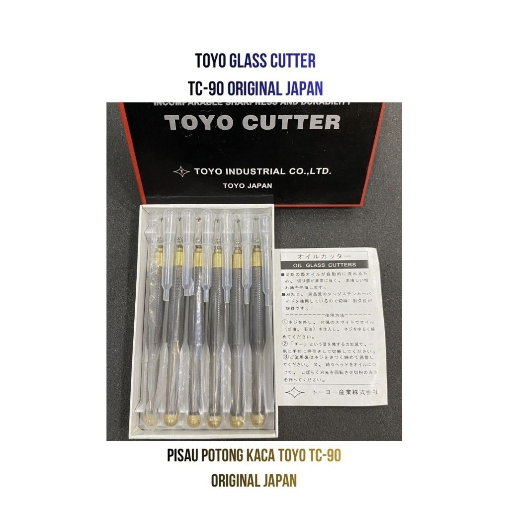 TOYO Pisau Potong Kaca TC 90 / Toyo Cutter Glass Pisau Potong Tahahan Lama Garansi Kualitas Terbaik