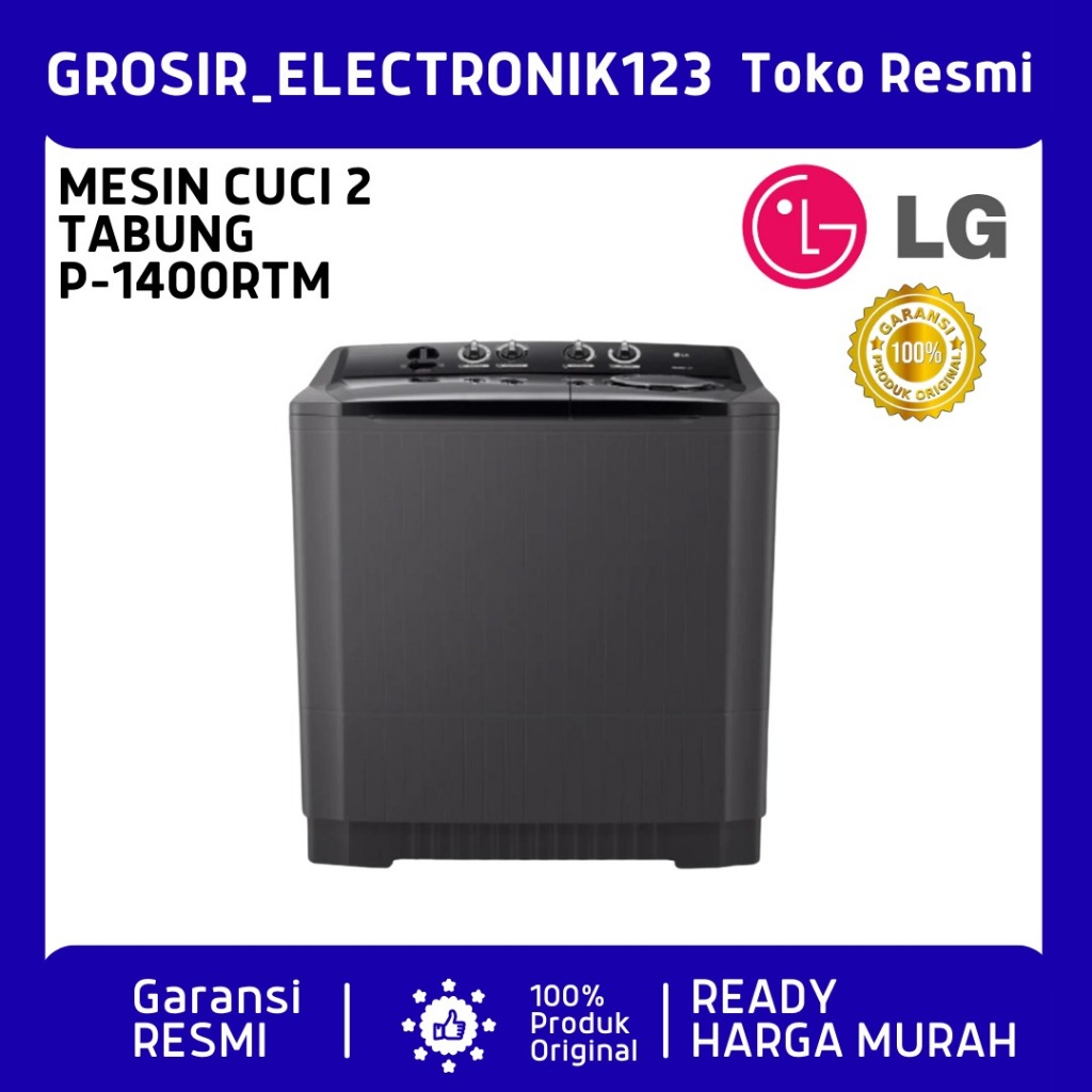 LG MESIN CUCI 2 TABUNG 14Kg P1400RTM / P-1400RTM new