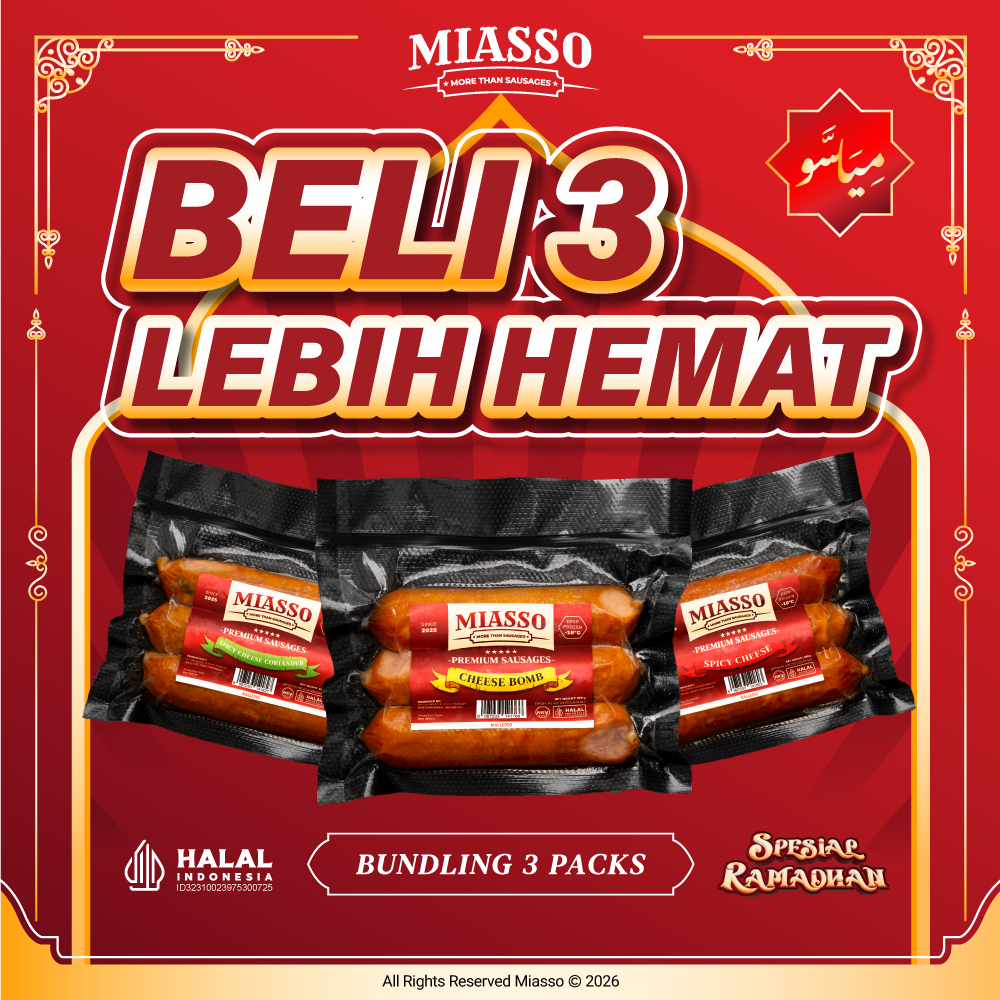 [BELI 3 LEBIH HEMAT] MIASSO - Mix Variant | Premium Sausages | Sosis Halal Frozen Food