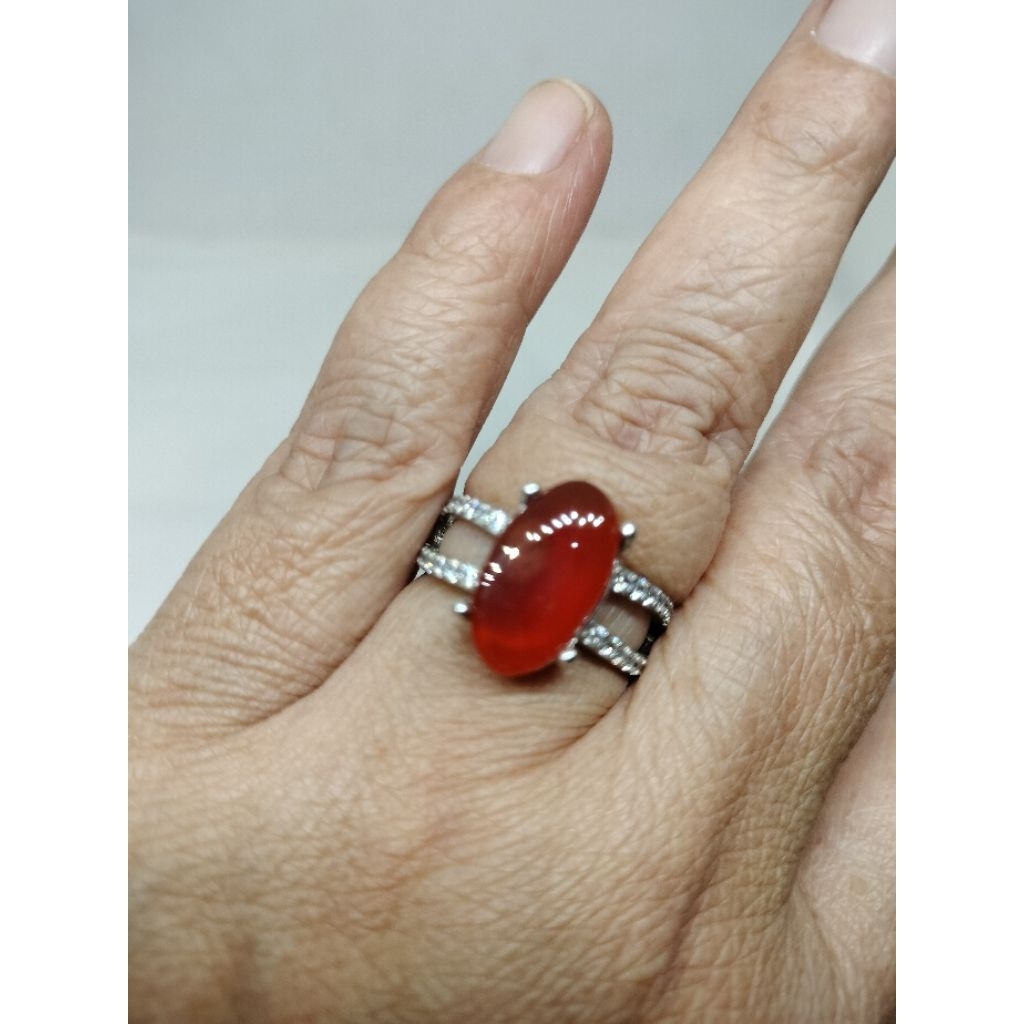Cincin Perak Batu Akik Yaman