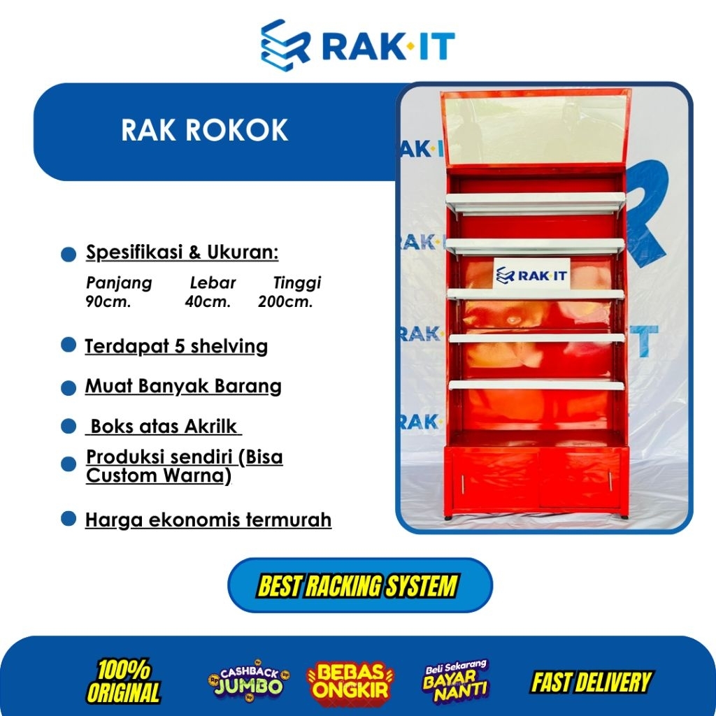 Rak Rokok Rak Backwall Rak Kosmetik - Rakit