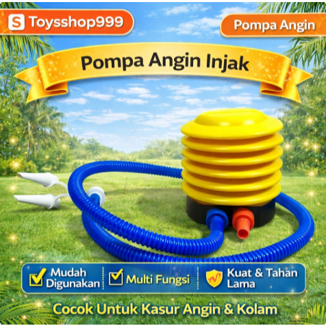 Pompa kasur angin dan kolam / pompa injek kuning / pompa kuning murah / pompa murah / pompa
