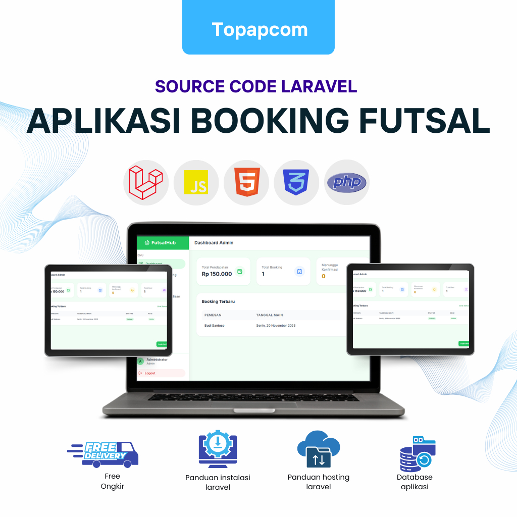 Source Code Sistem Booking Futsal Laravel + Admin Panel