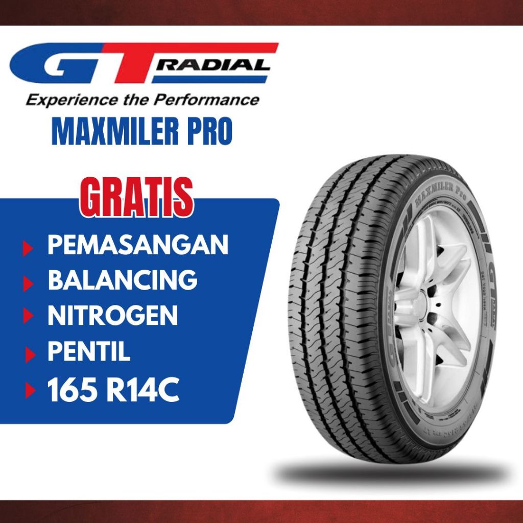 Ban GT Radial Maxmiler Pro 165 R14C Ban Mobil Angkutan Ring 14