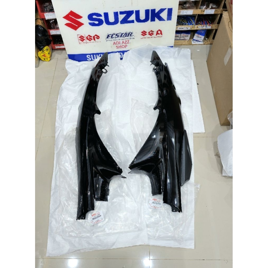 47111 47211-20G20-019 sepasang cover body belakang hitam shogun 125 r sp lama fd ori sgp