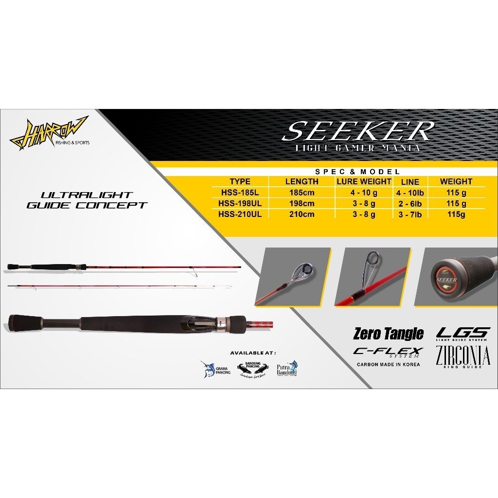 JORAN SPINNING HARROW SEEKER LIGHT 4-10lbs