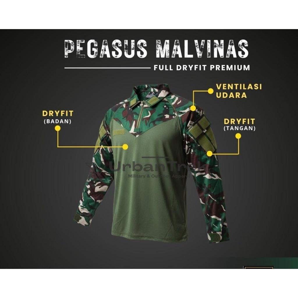 Baju TACTICAL Urbantreck Combat Shirt Pegassus Full Drifyt