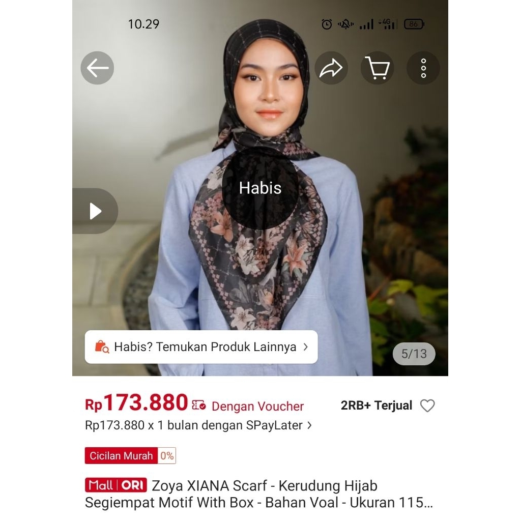 PRELOVED HIJAB ZOYA