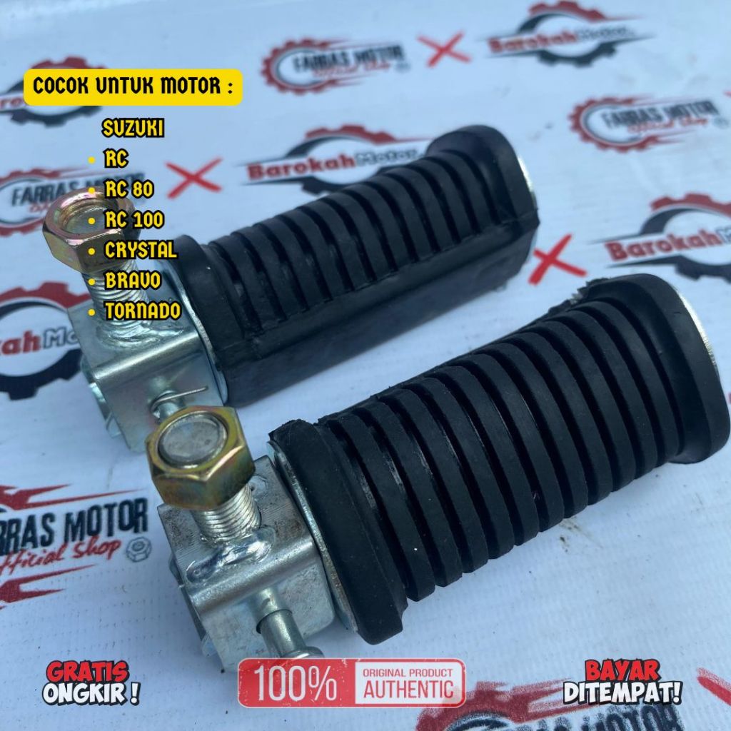 KARET POSTEP FOOTSTEP BELAKANG PIJAKAN KAKI BELAKANG SUZUKI RC RC 80 RC 100 CRYSTAL BRAVO TORNADO