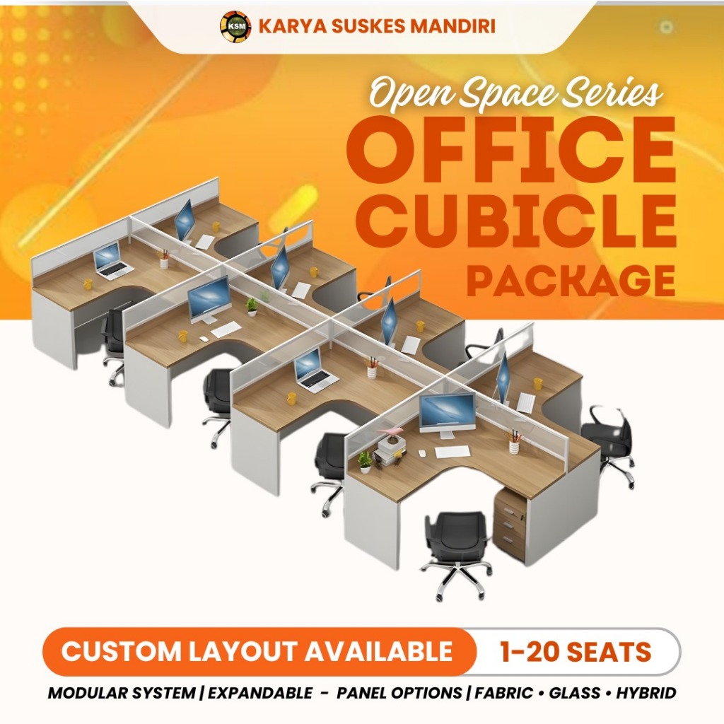KODA Meja Kerja Kantor Cubicle Custom Package Sistem Modular Open Space Kantor Startup Modern
