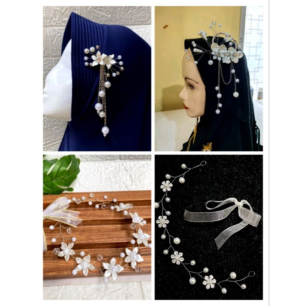 [B.J.H] HEADPIECE CANTIK UNTUK HIJAB COCOK UNTUK WISUDA DAN IDUL FITRI | BROS JUNTAI CANTIK UNTUK HI