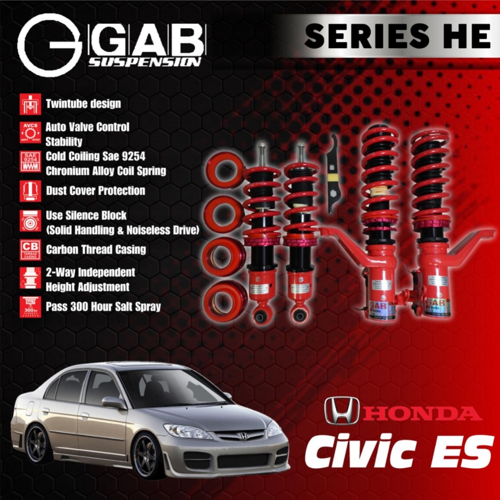Suspensi per Shockbecker Coilover GAB HE Series Civic ES
