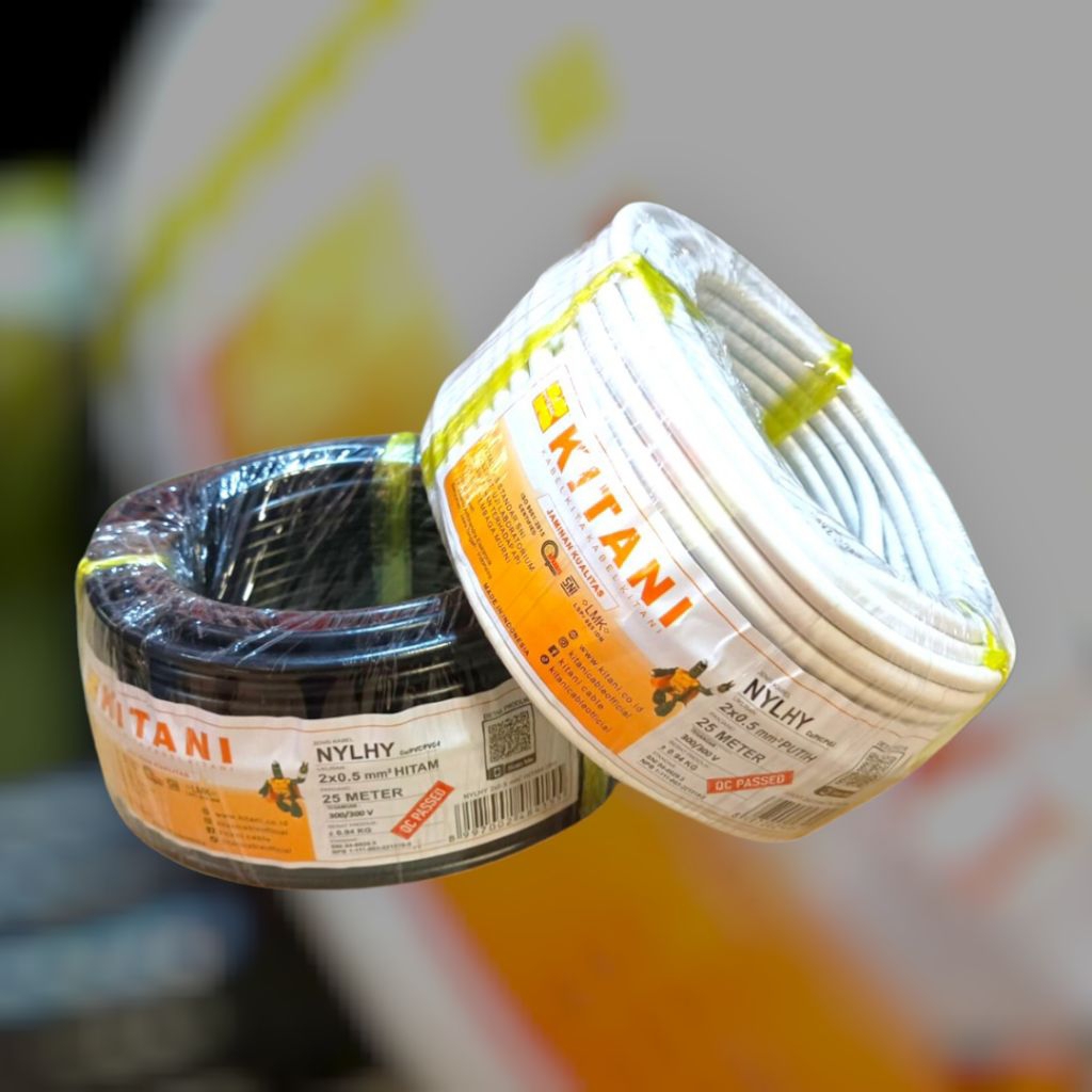 [ 1Roll 50Meter ] KITANI Kabel Serabut Tembaga 100% SNI LMK