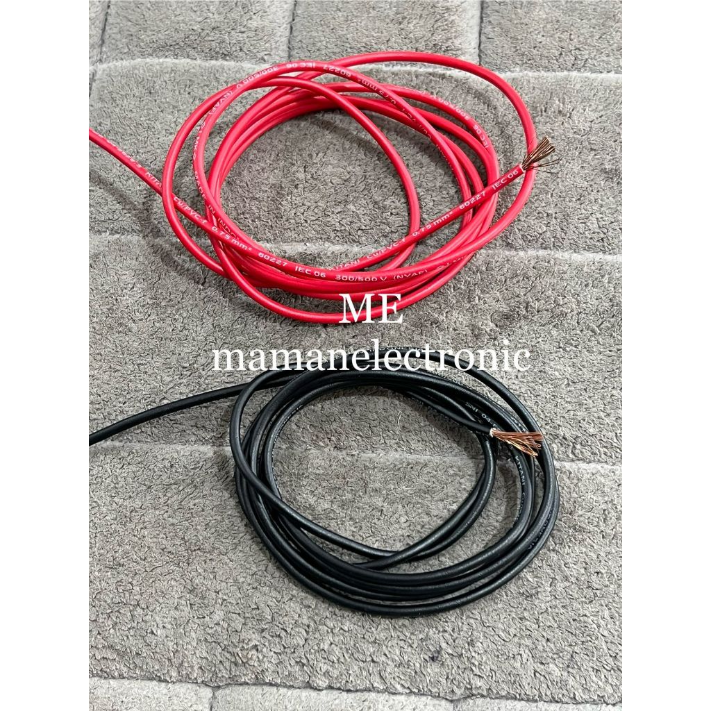 Kabel Listrik Tembaga Serabut NYAF 0.75MM 0,75 MM KITANI 1 METER