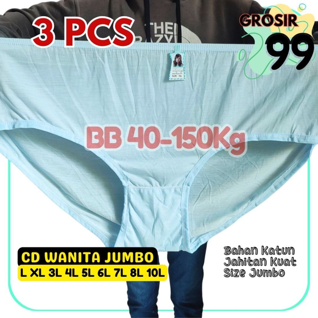 TERLARIS PAKET 3PCS CD WANITA JUMBO MURAH/GROSIR CD WANITA Gayatri GROSIR99