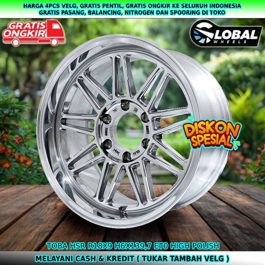 Velg R18 untuk mobil Fortuner| Pajero Sport| Strada| Triton| Pregio| dll velg hsr toba R18