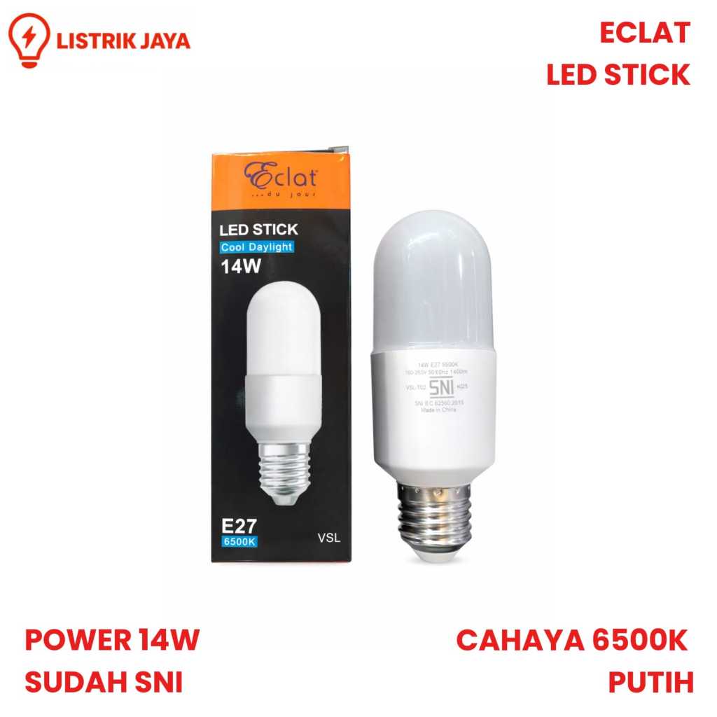 LED STICK 14W CW E27 LAMPU LED MINI CAPSULE PUTIH ECLAT
