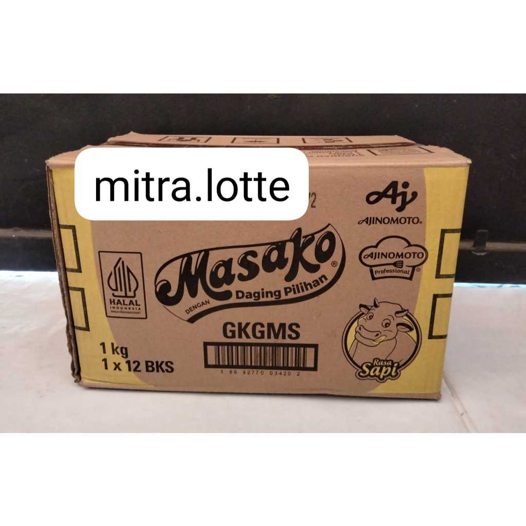 Masako Bumbu Kaldu Penyedap Rasa Sapi Kemasan 1 Dus 1 karton