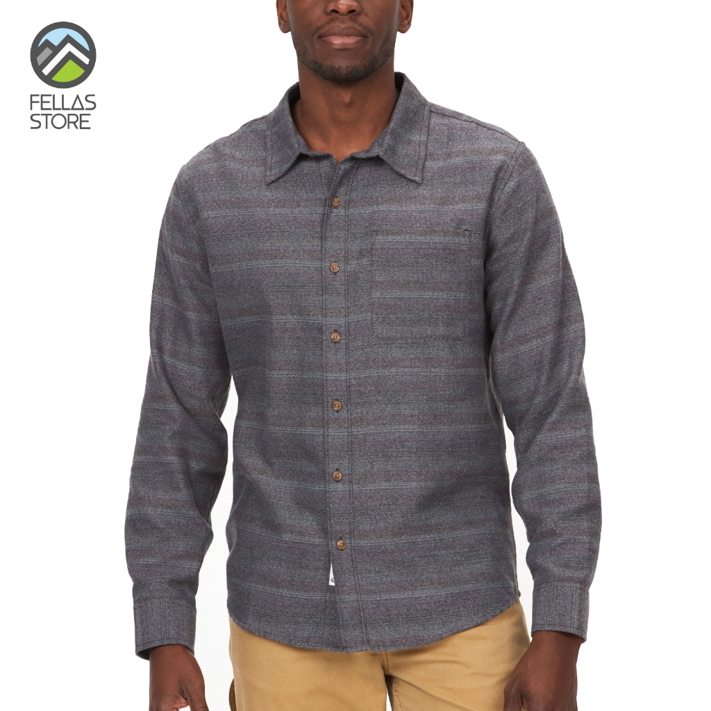 Kemeja Flanel Outdoor Marmot Mountain Works Fairfax Novelty Lighweight Dark Grey