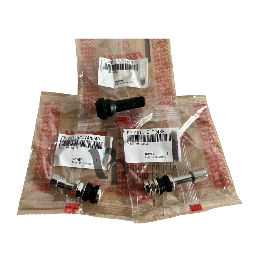 Pentil Ban Tubeless Karet Besi Cop Tubles Pendek Panjang Chrome TR413 VAMD40 TR48E Original Federal