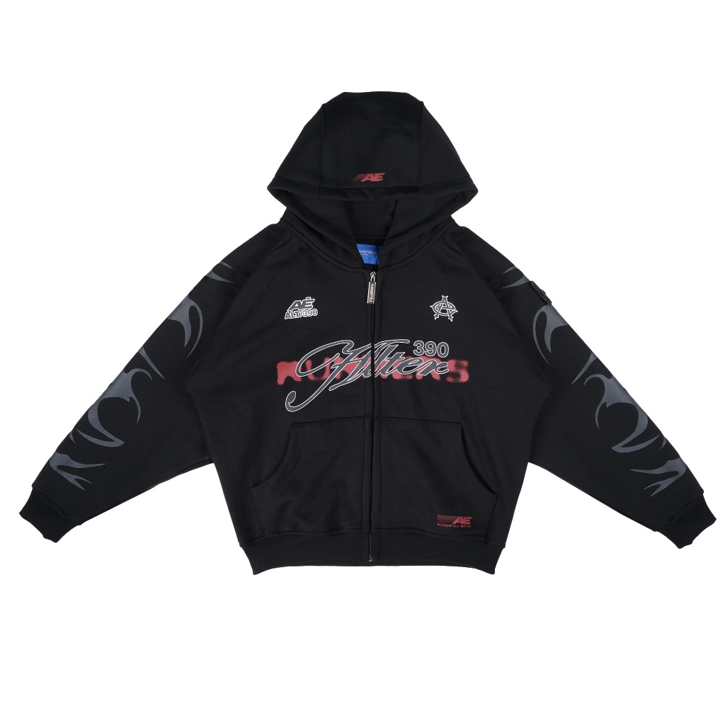 W.Essentiels x Alter Ego Jaket Darkpact Zip Hoodie Black