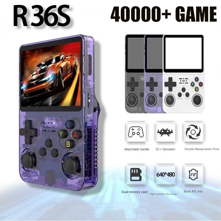 R36S Retro Game PSP Handheld  Multi Console Gameboy  Nintendo Bisa Connect TV Console Portable 3.5 i