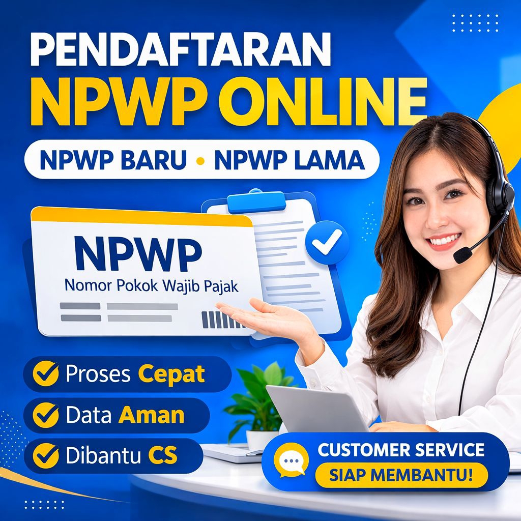 Layanan Pembuatan NPWP Online | Urus NPWP Baru & Update NPWP Lama Proses Cepat Dibantu CS