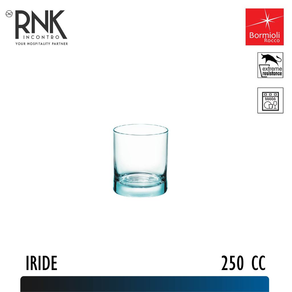 Bormioli Rocco "Iride" Tumbler Soda Lime Glass, 250cc