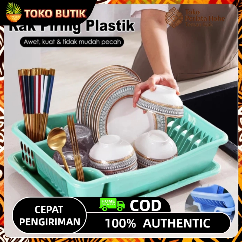 Keranjang tiris mudah kering  Rak Piring Tempat Piring Basah Serbaguna Rak Piring Plastik