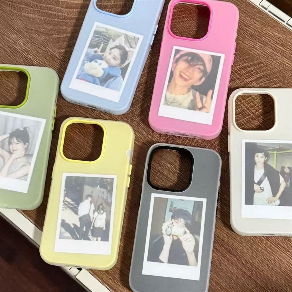 Photo Card Case iPhone 13 14 15 16 17 Series – Softcase Silikon Slot Foto Polaroid / Photocard Case 
