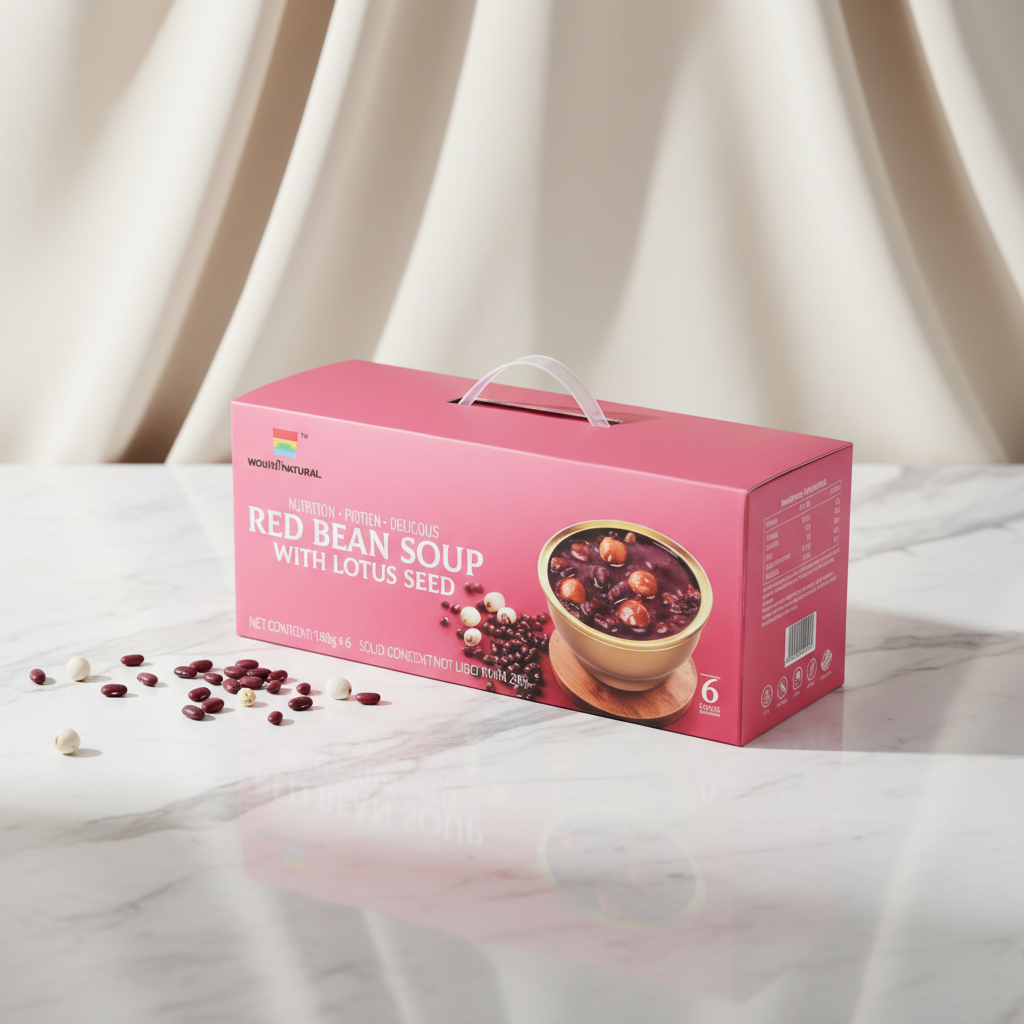 Wowithnatural - Red Bean Passion (6 Bowl) - Red Bean Soup with Lotus Seed - Healthy Dessert Bowl - D