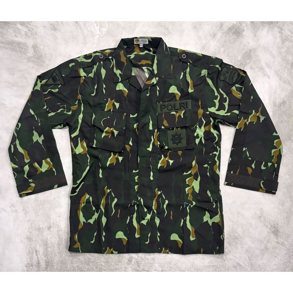 ​[TERBARU 2025] Seragam Tactical Loreng Brimob Jatah Asli - Stelan Baju Celana Tactical Brimob 2025