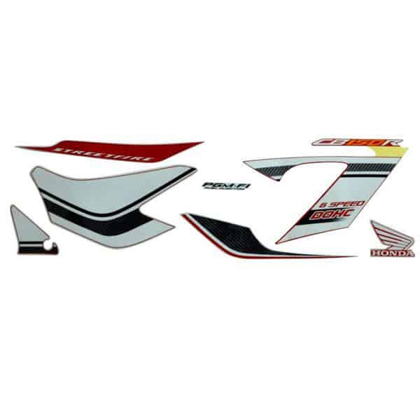 871X0K15940ZBR - Stiker Body Kanan CB150R K15G Stripe Set R Red White Original AHM
