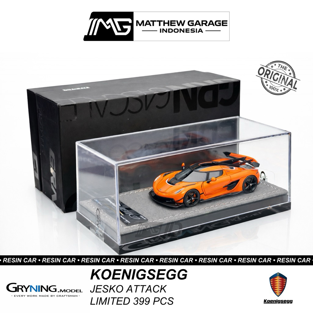 GRYNING MODEL 1:64 KOENIGSEGG JESKO ATTACK ORANGE METALLIC LIMITED 399 PCS