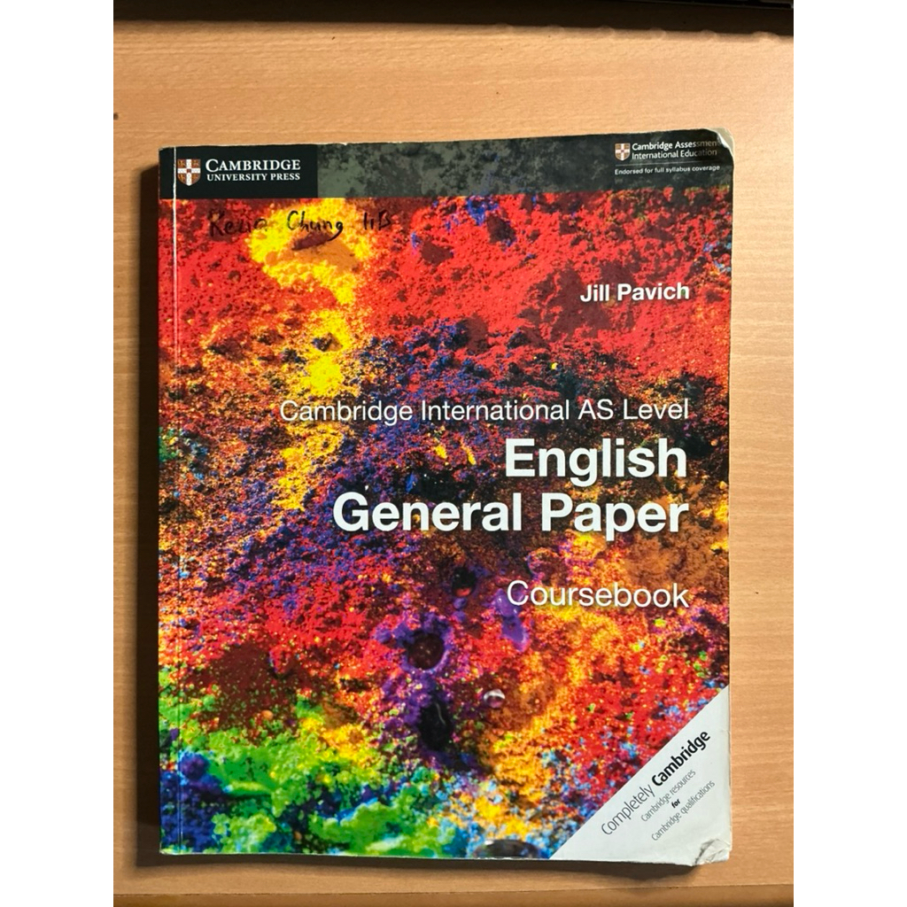 Cambridge International AS Level English General Paper Coursebook by Jill Pavich Original