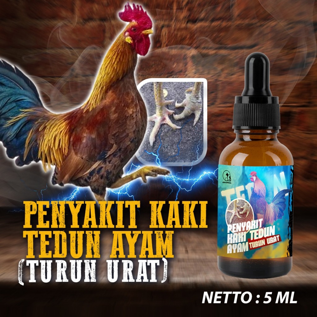 OBAT AYAM KAKI TEDUN | OBAT KAKI TEDUN AYAM | TURUN URAT | PENYAKIT SARAF 5 ML