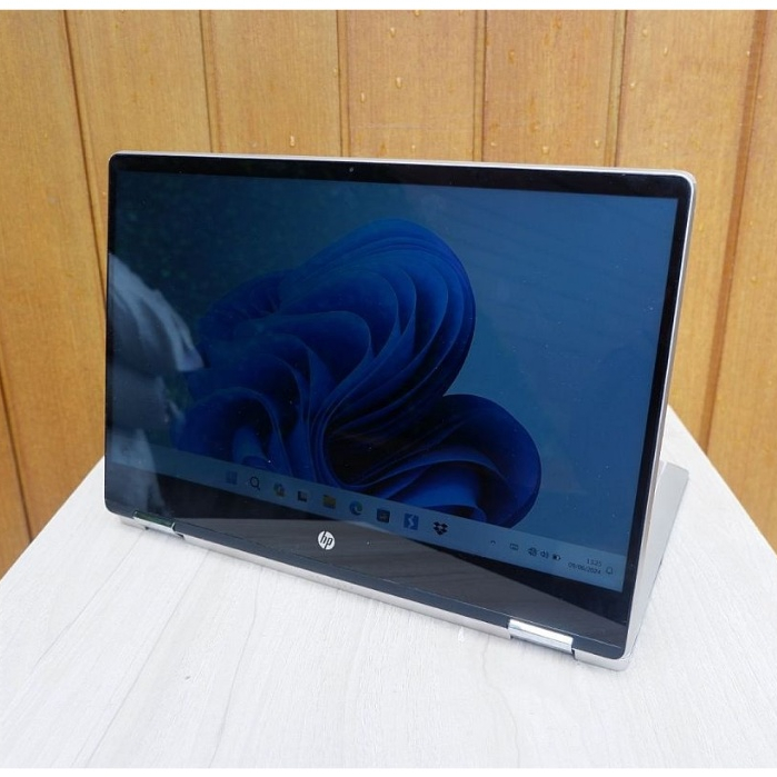HP Pavilion X360 Convertible 14m-dw1013dx Intel Core i3-1115G4 Ram 8Gb Ssd 128GB Normal Siap Pakai -