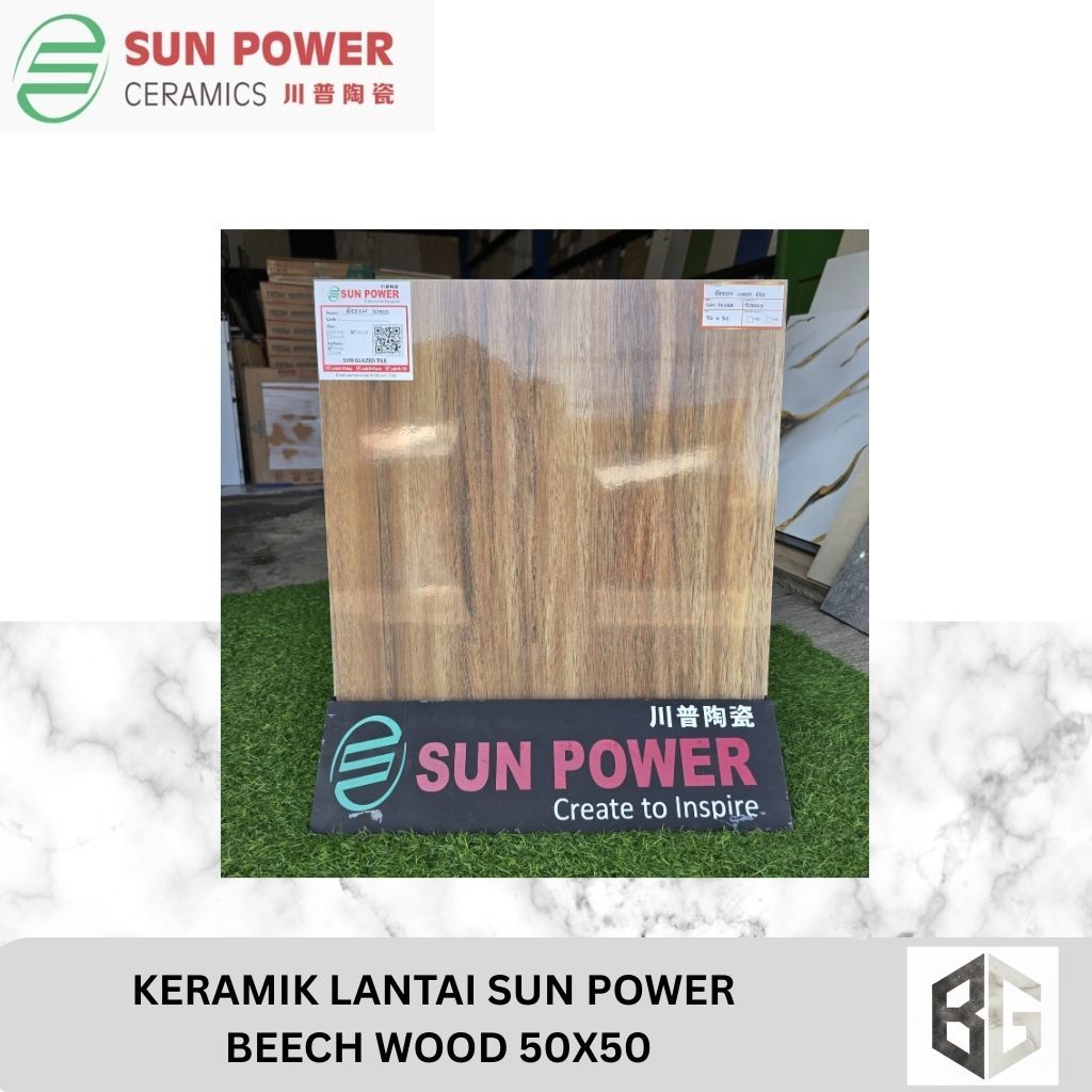 KERAMIK LANTAI SUN POWER Beech Wood 50x50