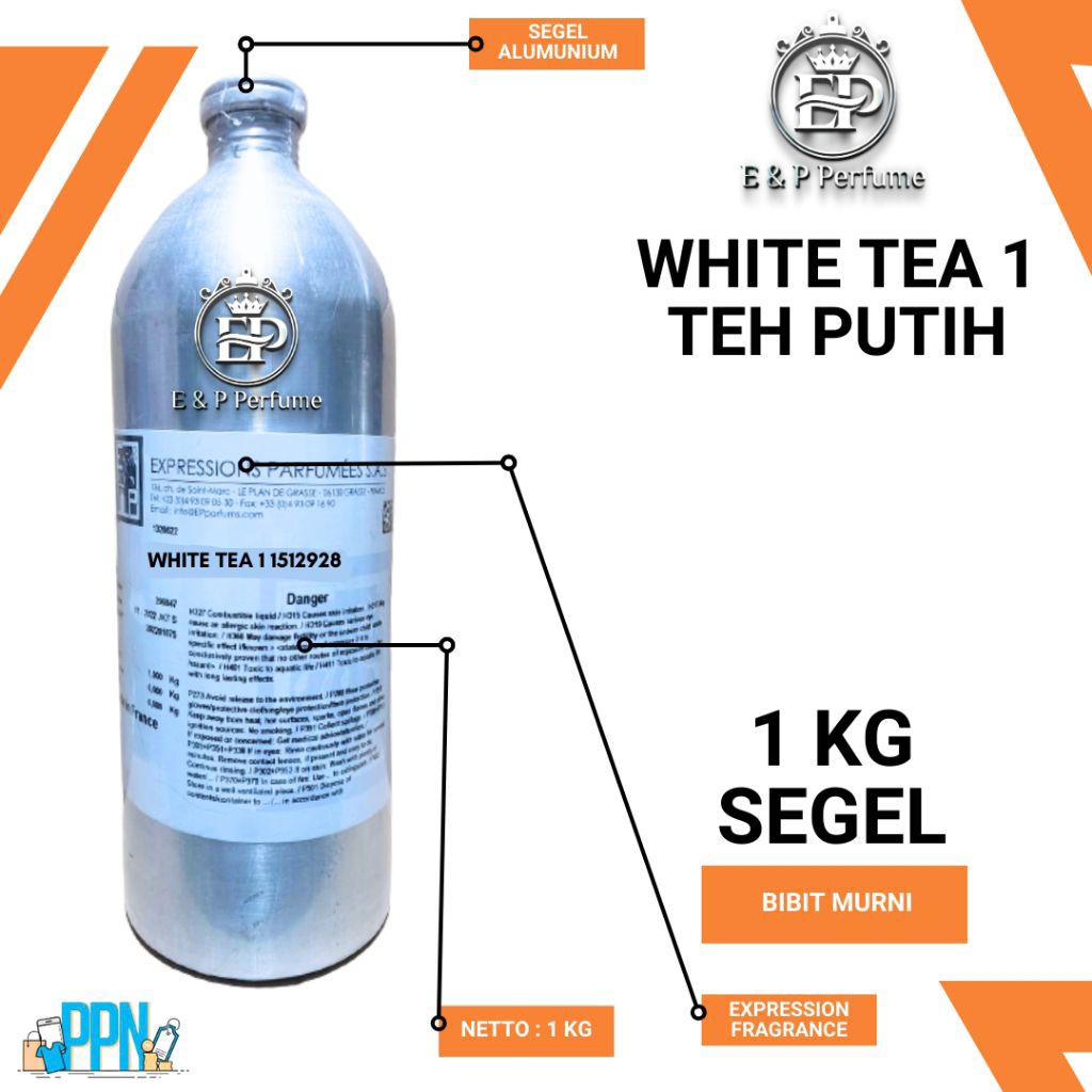 Bibit Parfum by Expression - White Tea 1 | Teh Putih Kemasan 1 Kg Segel