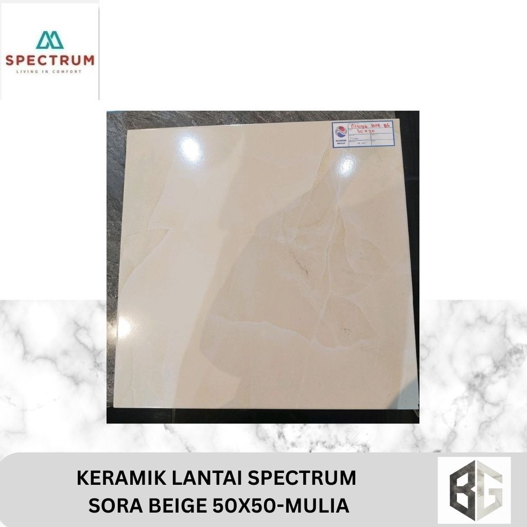 KERAMIK LANTAI SPECTRUM Sora Beige 50x50 – MULIA