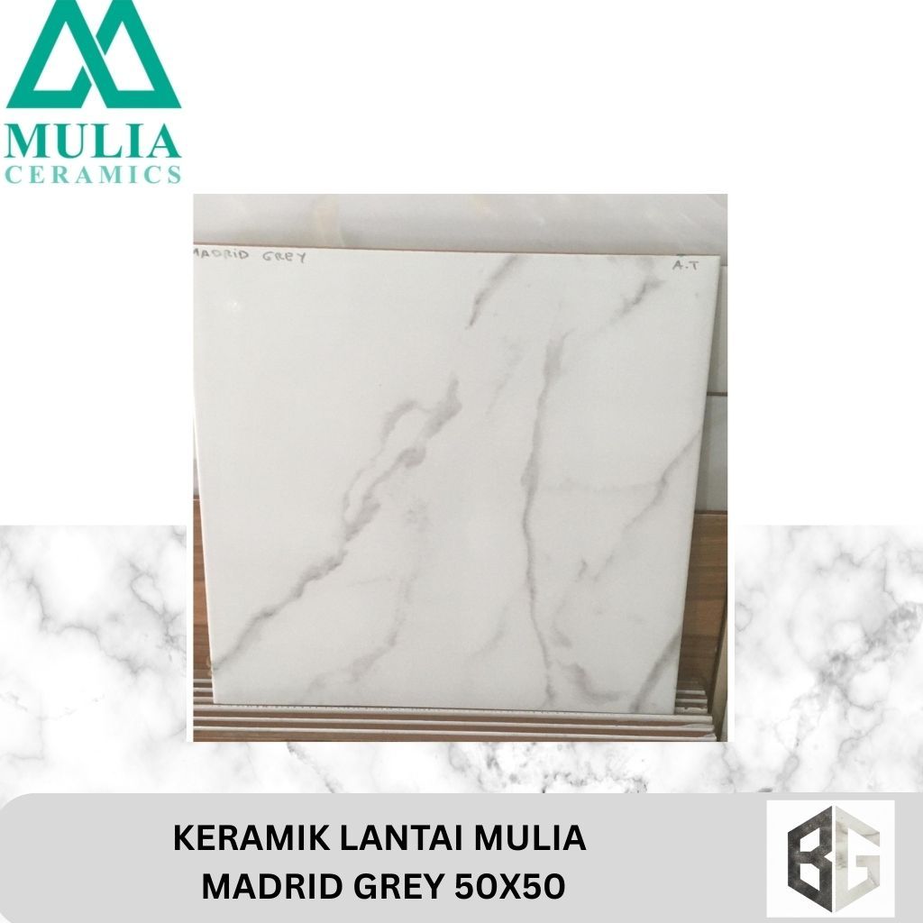 KERAMIK LANTAI MULIA Madrid Grey 50x50