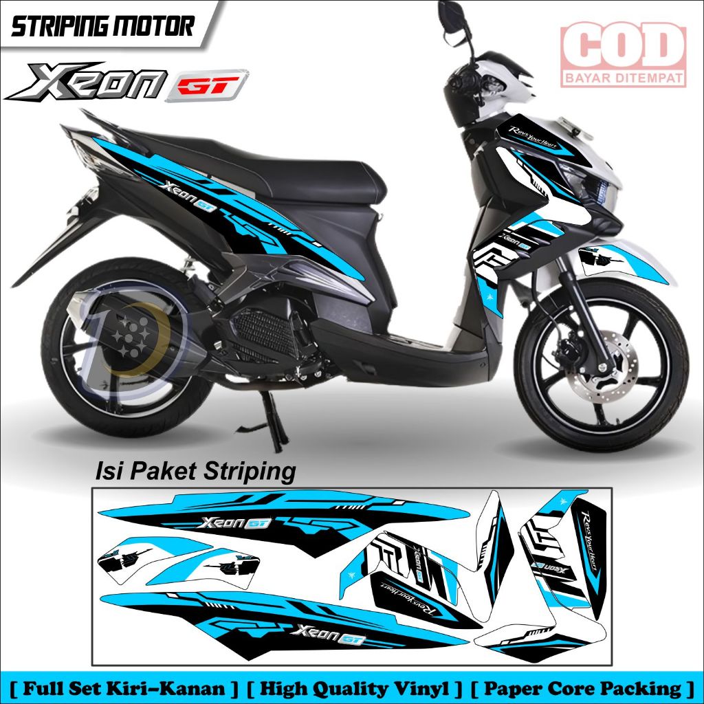 Striping Xeon Gt Stiker Variasi Motor Xeon Gt Striping Yamaha Xeon Gt Hitech