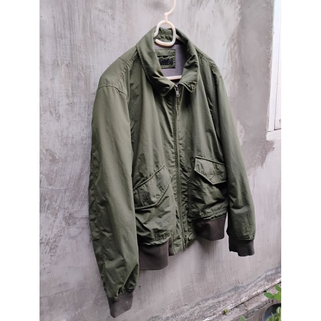 Uniqlo Green Army CWU Flight Bomber Jacket