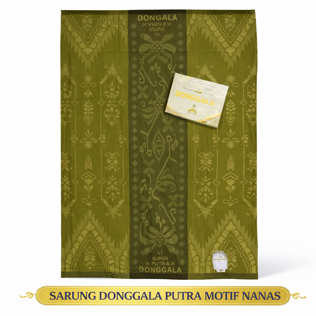 Sarung Donggala Putra motif Nanas Habib Abdillah Alaydrus