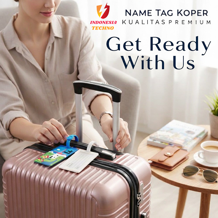 Name Tag Koper Premium Lucu Unik - Tag Identitas Tas Travel Silikon Alumunium Anti Tertukar Luggage 