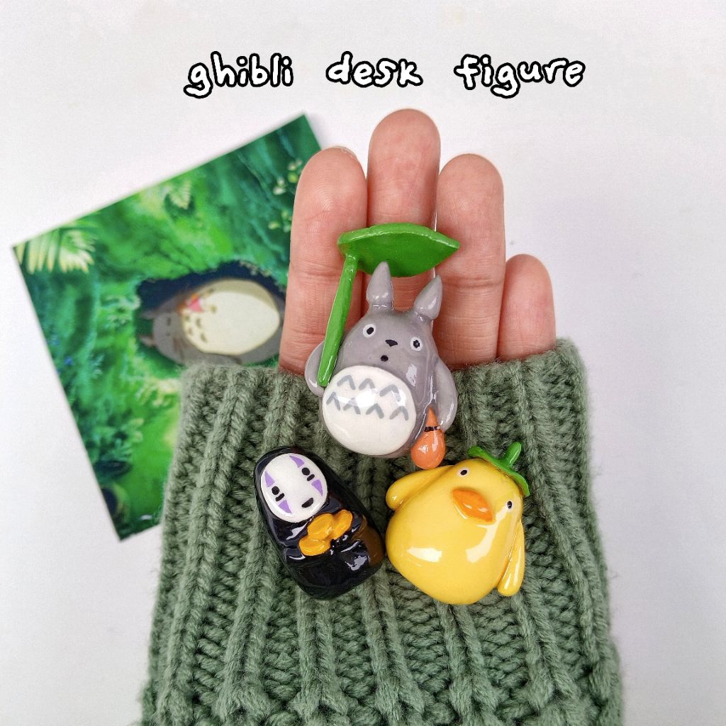 Ghibli desk figure | Ghibli clay figure | Handmade